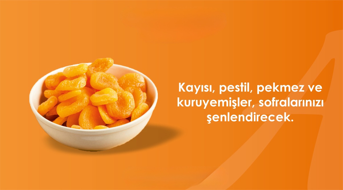 Kayısı, pestil, pekmez ve kuruyemişler, sofralarınızı şenlendirecek.