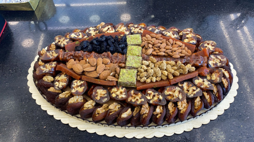 OVAL KATLI TABAK  CEVİZLİ 